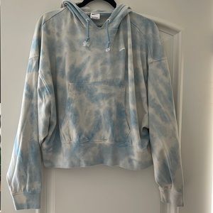 Nike baby blue tie dye hoodie size small